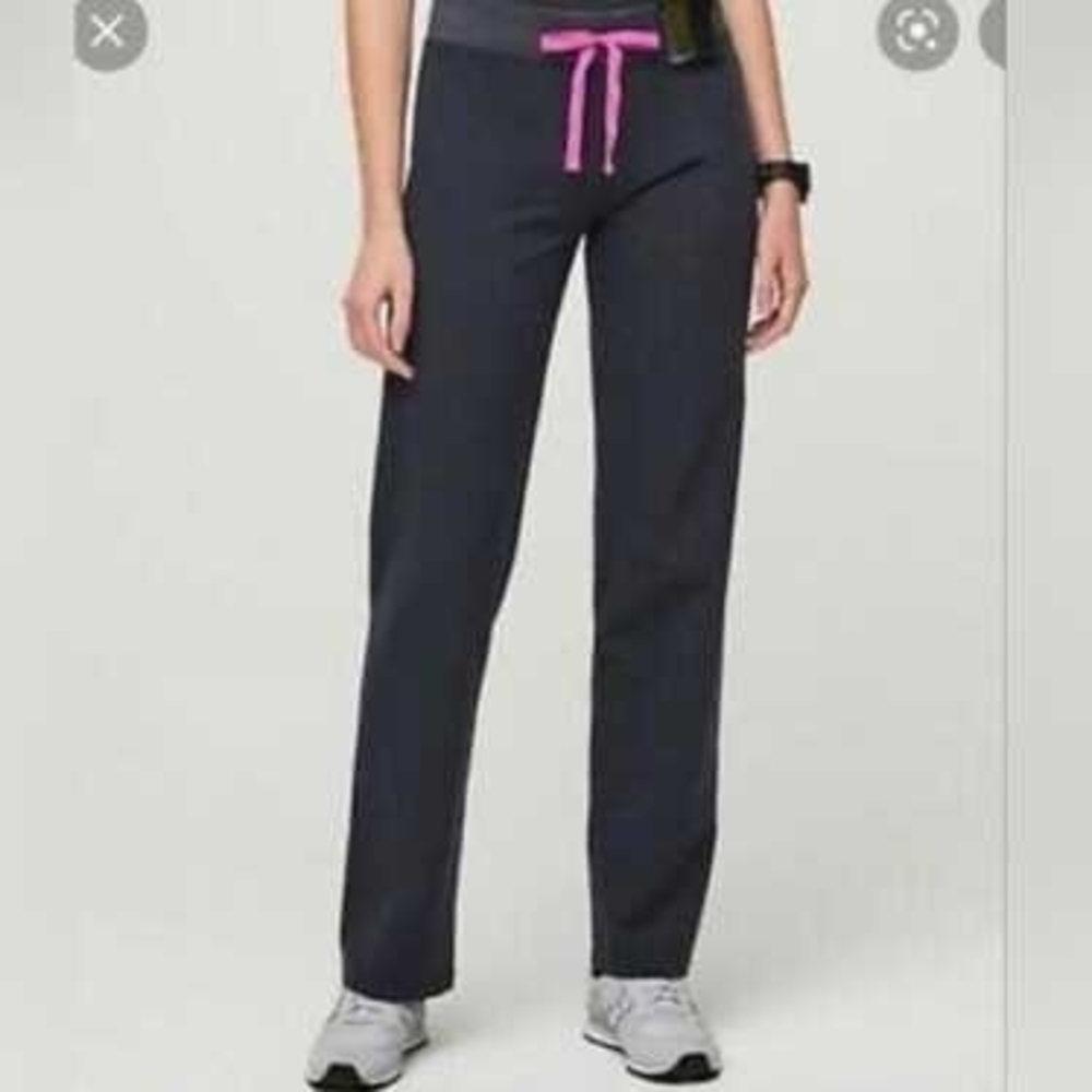 Figs Women's Night Sky Livingston Scrub Pants with Pink Drawstring
